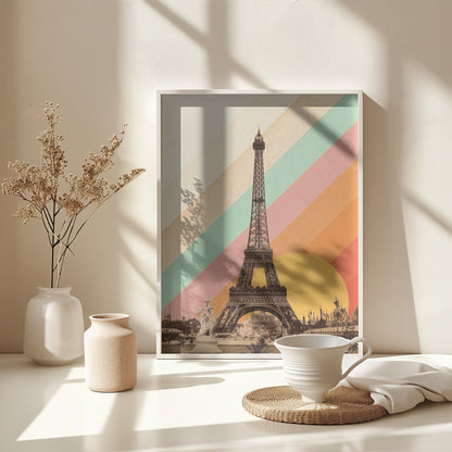 Eiffel Tower Rainbow - Poster / Art Print - interiör