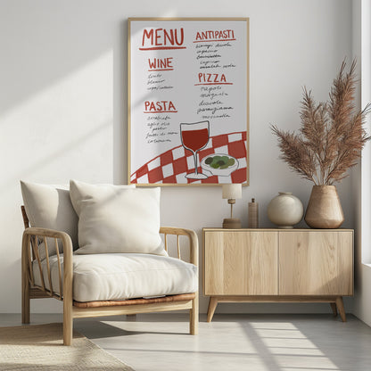 Italian Menu - Poster / Art Print - interiör