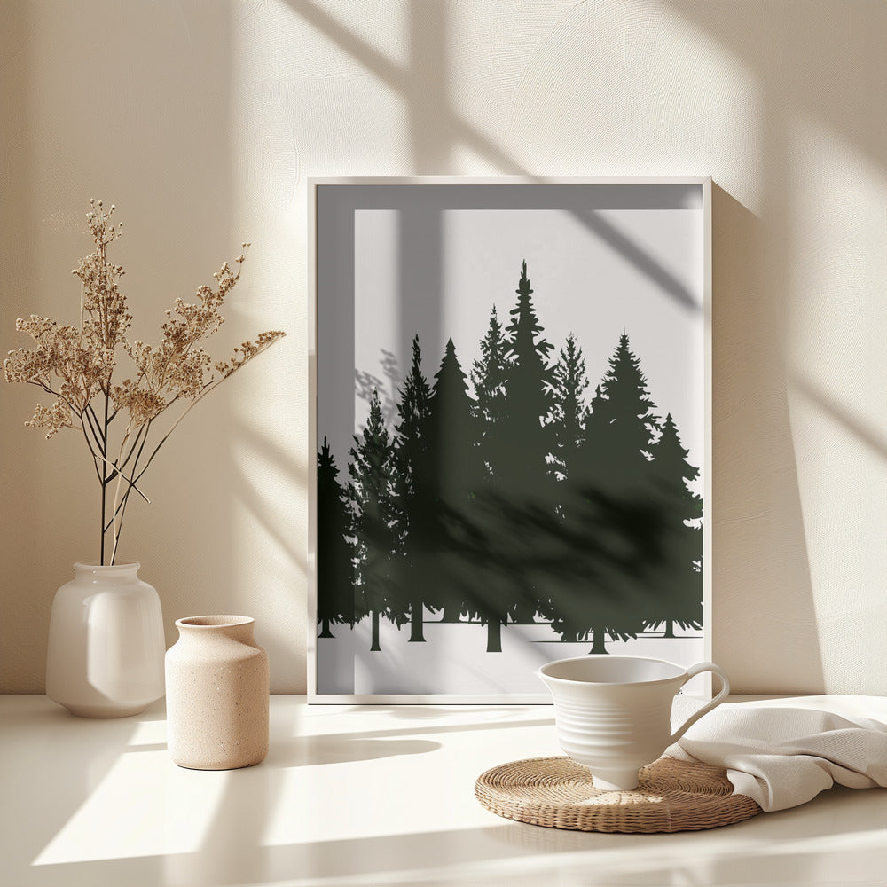 Tannenwald (dark) - Poster / Art Print - interiör