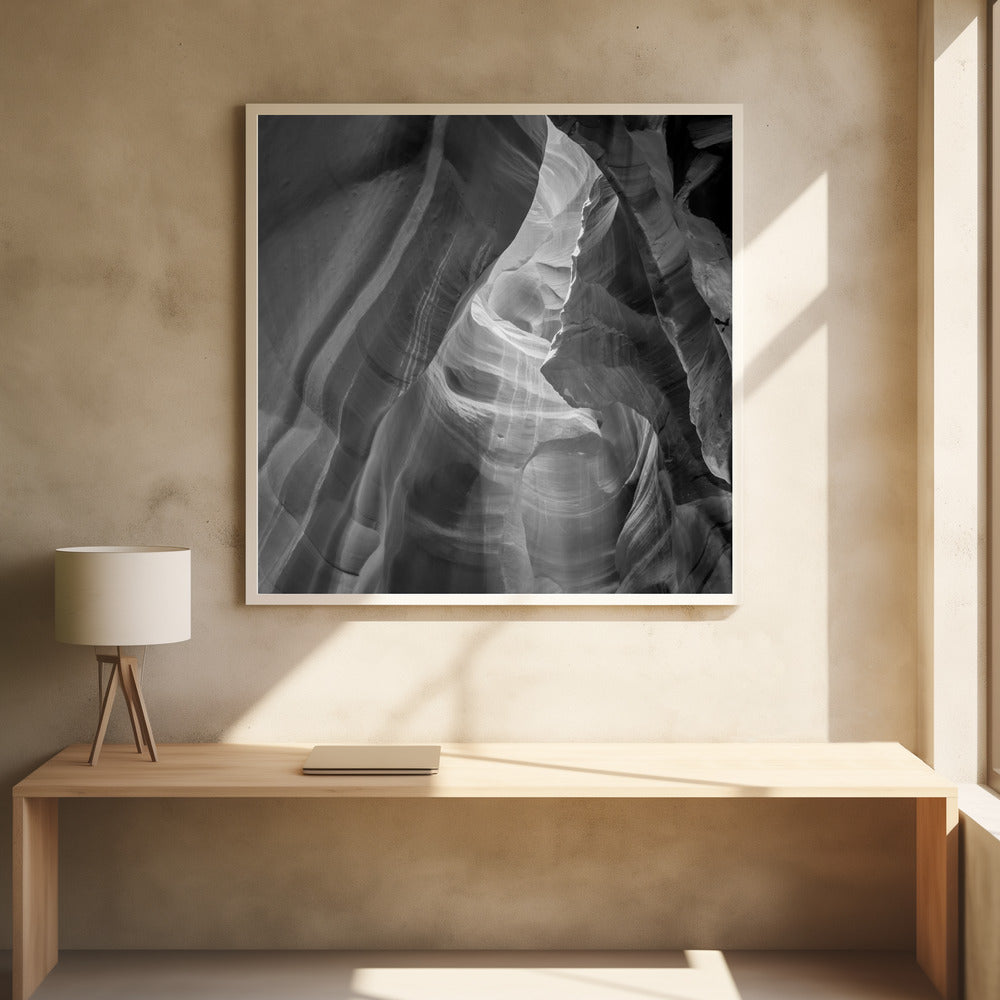 MONOCHROME ANTELOPE CANYON Daylight - Poster / Art Print - interiör