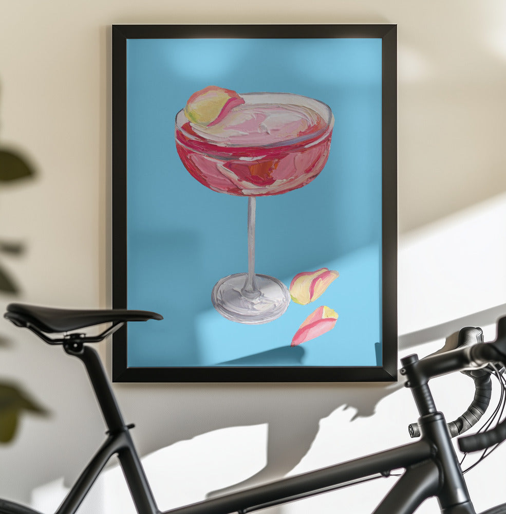 Sparkling Rose Gin Cocktail - Poster / Art Print - interiör