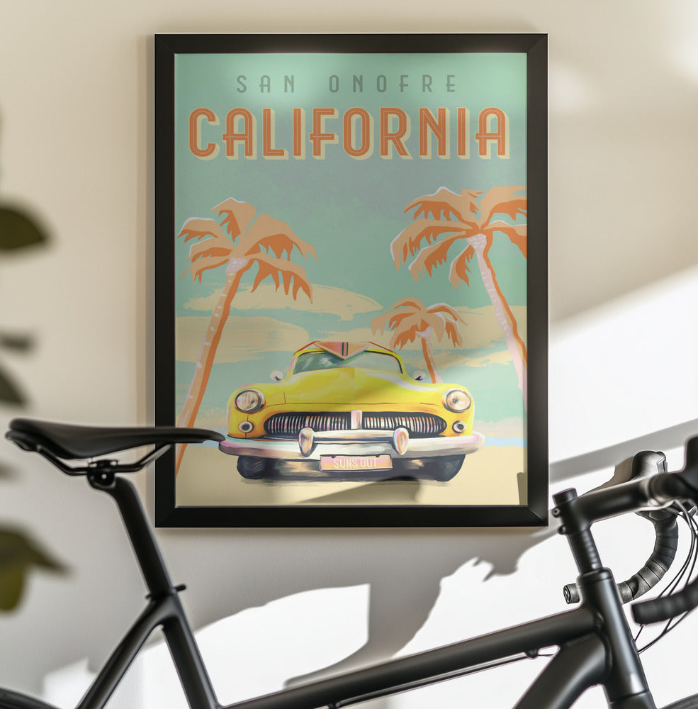 California Surf Poster - Poster / Art Print - interiör