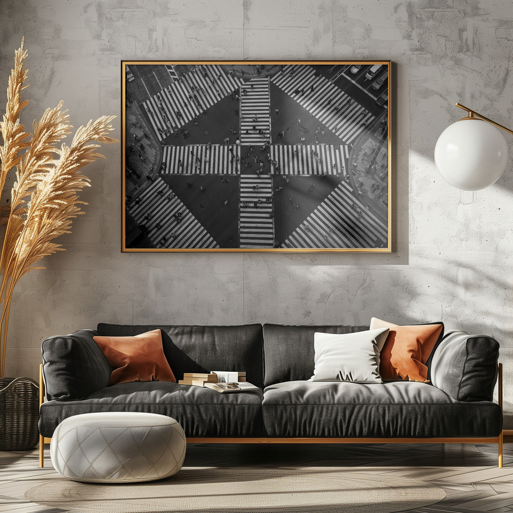 People crossing - Poster / Art Print - interiör
