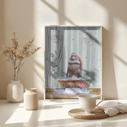 Orangutan & Bubbles - Poster / Art Print - interiör