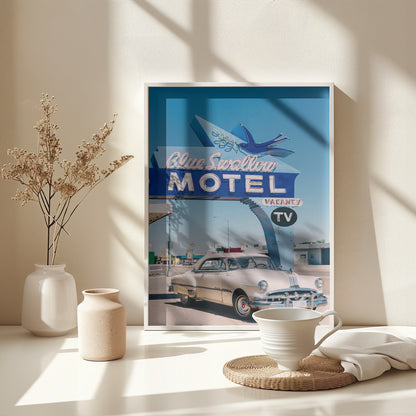 Blue Swallow Motel - Poster / Art Print - interiör