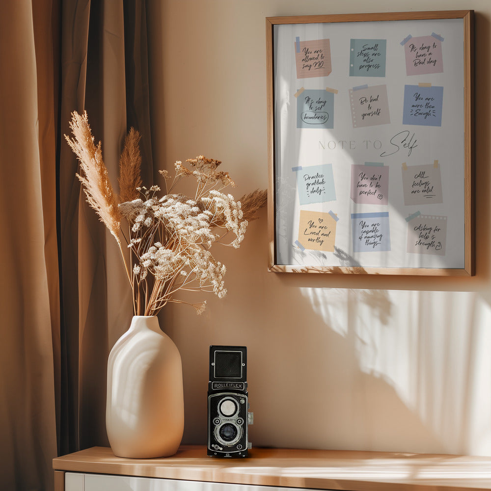 Note To Self - Poster / Art Print - interiör