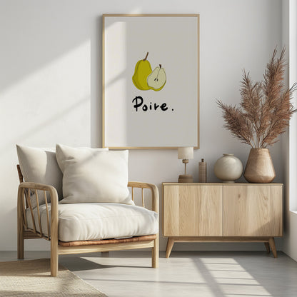 Modern French Fruits Collection "Pear / Poire" - Poster / Art Print - interiör