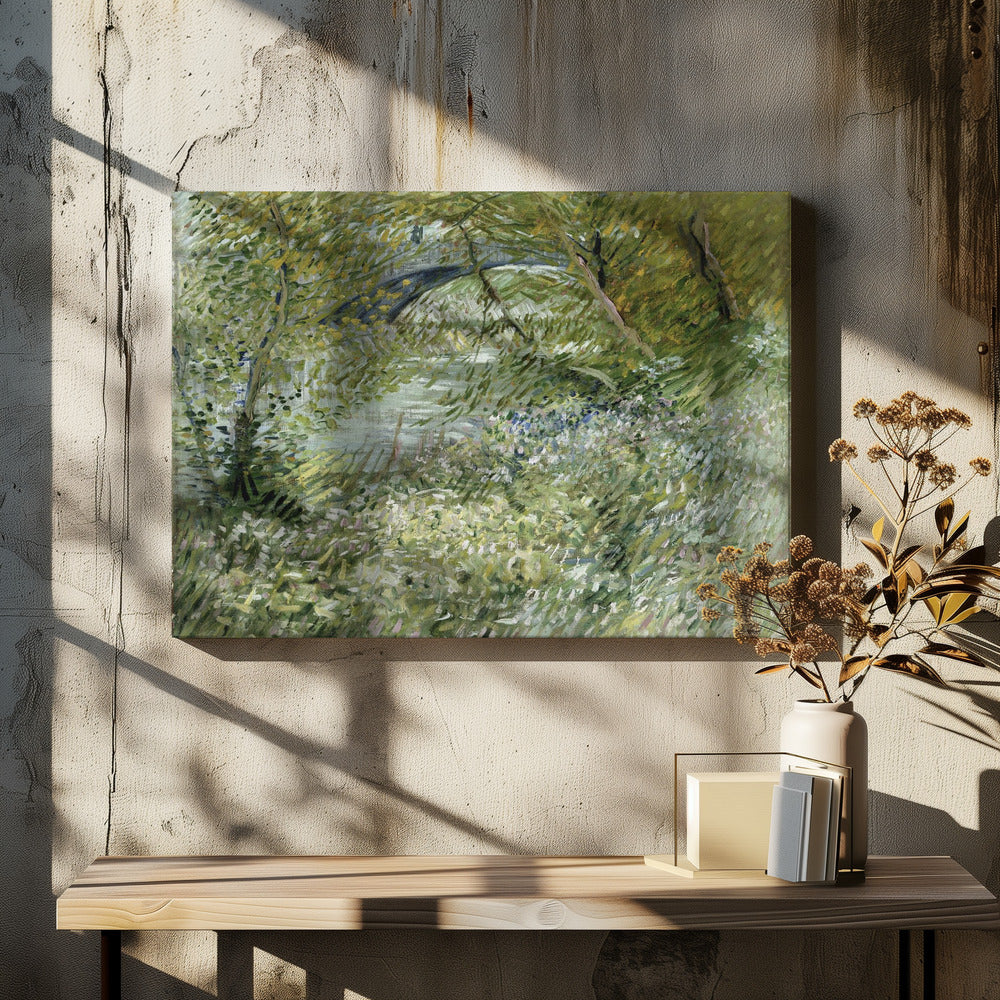 Vincent Van Gogh's River Bank In Springtime (1887) - Poster / Art Print - interiör