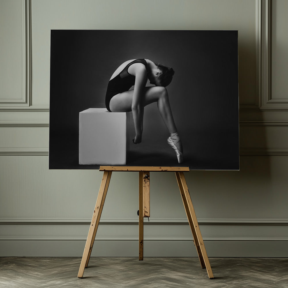 The nymph (the ballerina on the cube) - Poster / Art Print - interiör