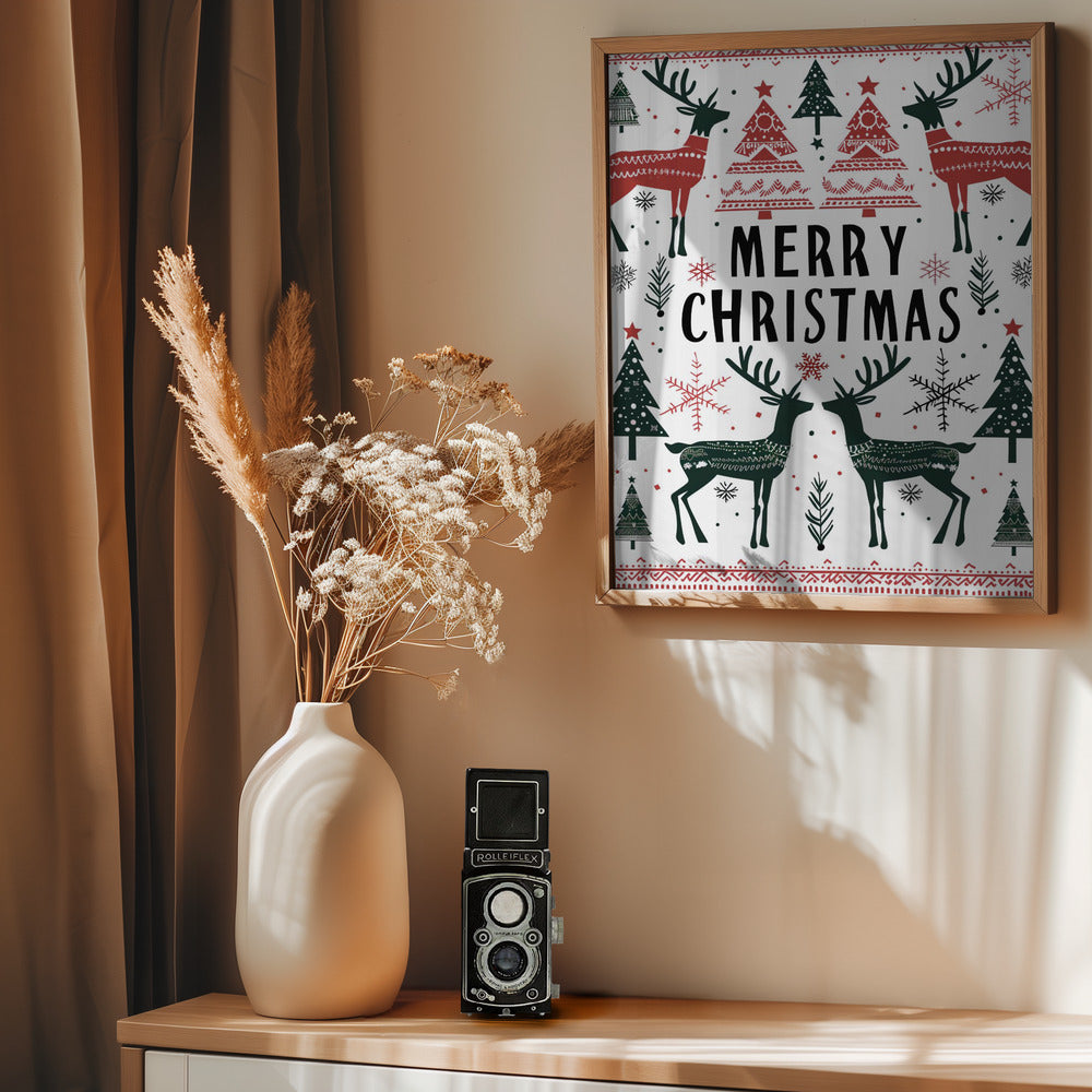 Merry Christmas No 2 - Poster / Art Print - interiör