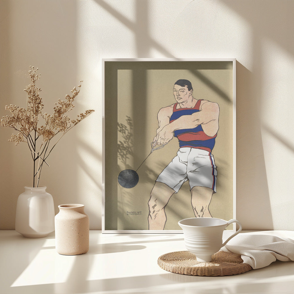 Hammer Throw (1908) - Poster / Art Print - interiör