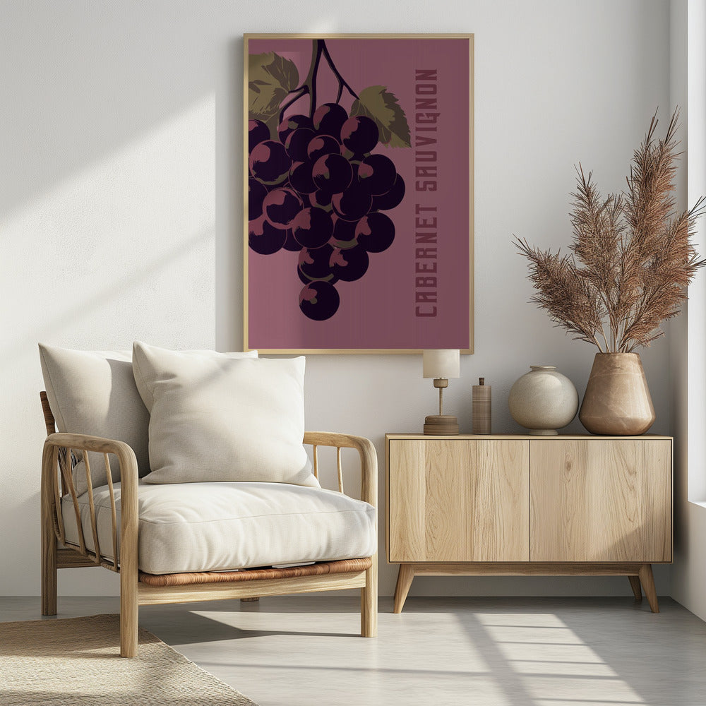 Cabernet Sauvignon - Poster / Art Print - interiör