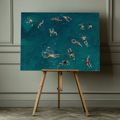 Blue water swim - Poster / Art Print - interiör