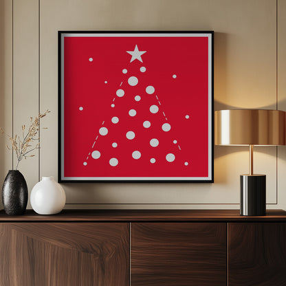 Bows and Baubles: Xmas Tree Holiday Collection - Poster / Art Print - interiör