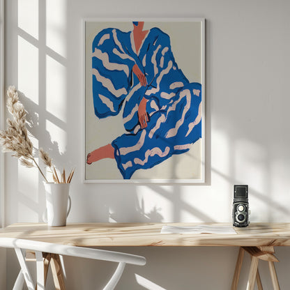 Portrait Indigoreverie - Poster / Art Print - interiör