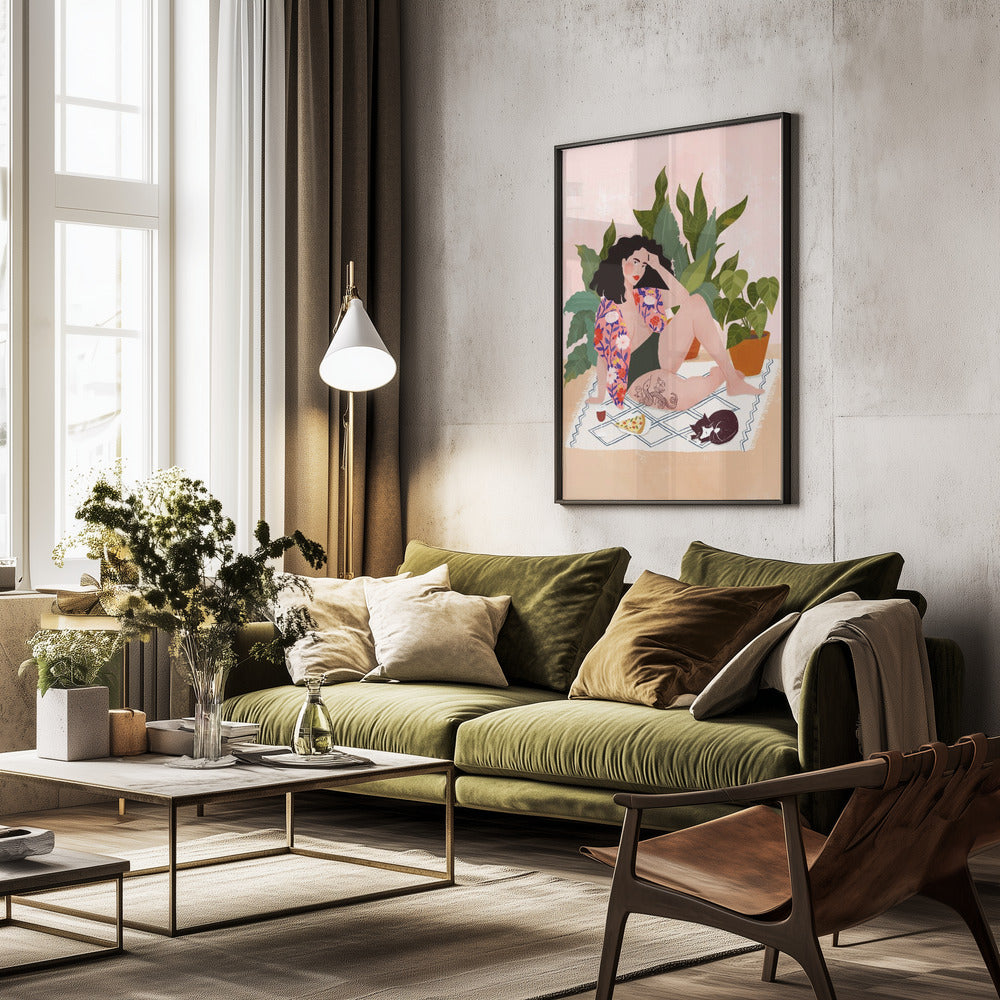 Sunday pizza - Poster / Art Print - interiör