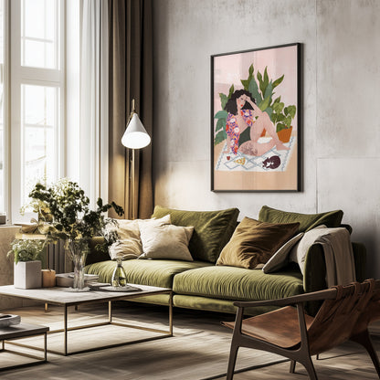 Sunday pizza - Poster / Art Print - interiör