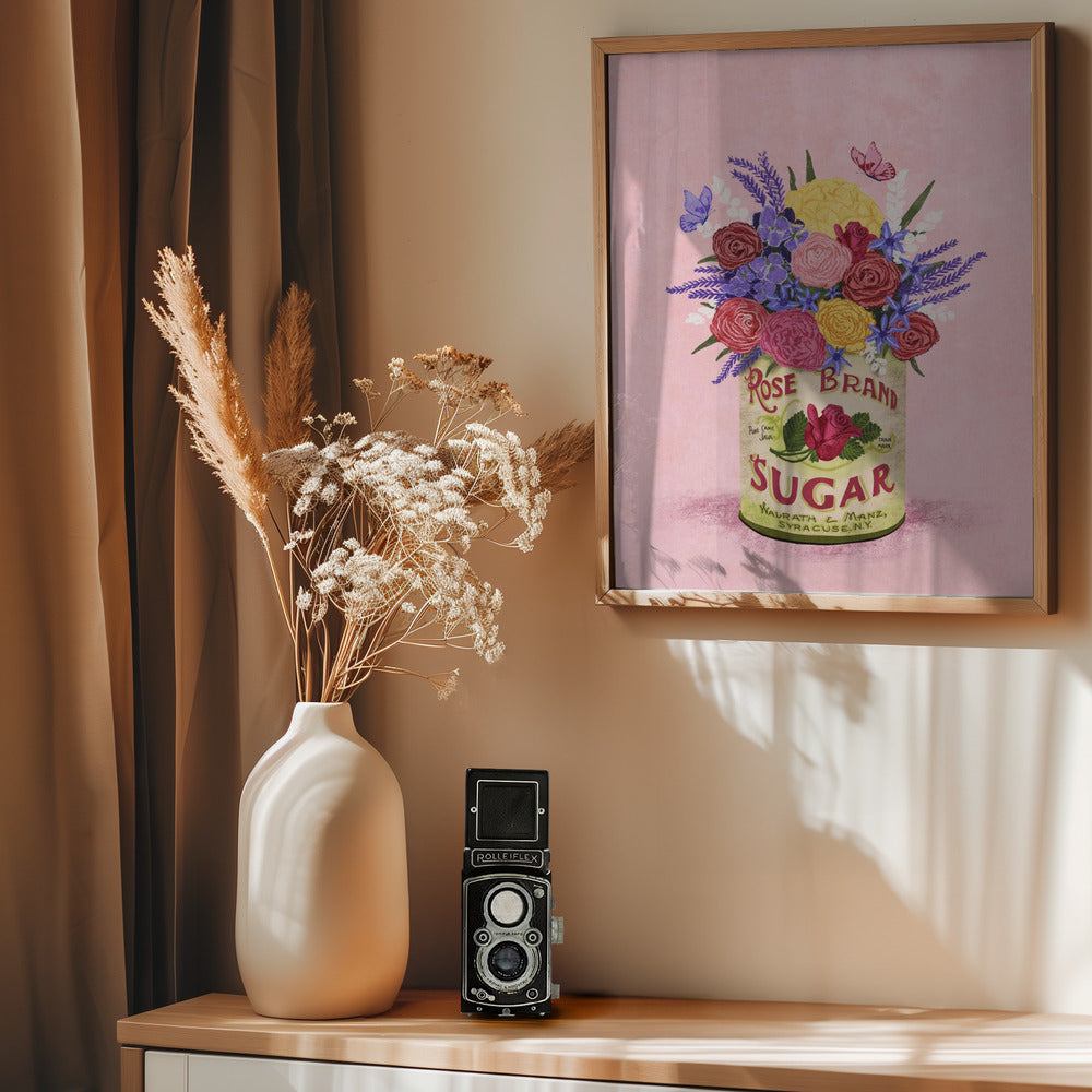 Flowers In a vintage Can - Poster / Art Print - interiör