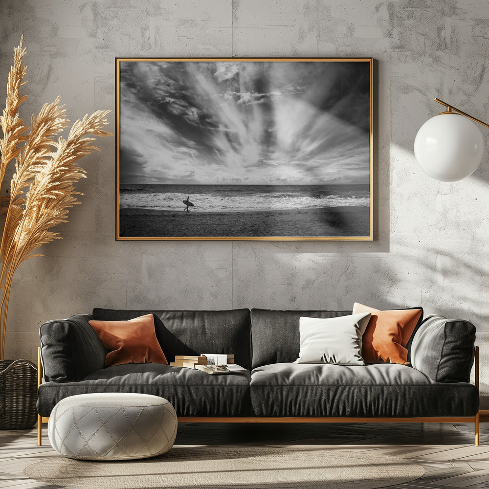 The loneliness of a surfer - Poster / Art Print - interiör