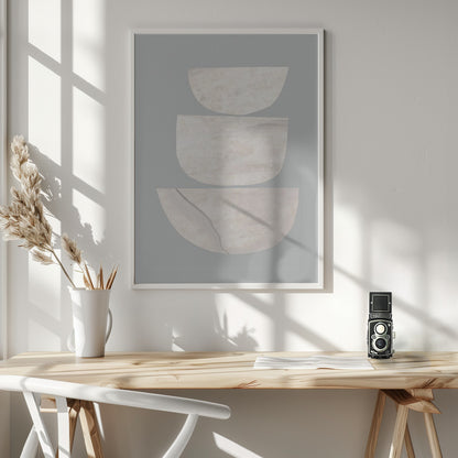 Textured Organic Shapes - Poster / Art Print - interiör