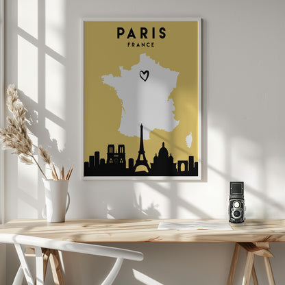 City Love Maps 64 - Poster / Art Print - interiör