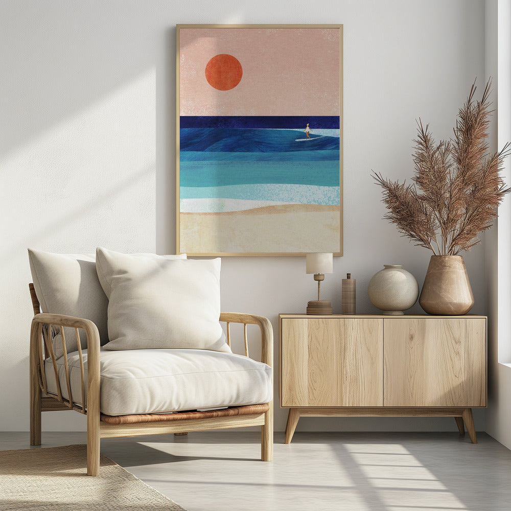 Surf Girl - Poster / Art Print - interiör