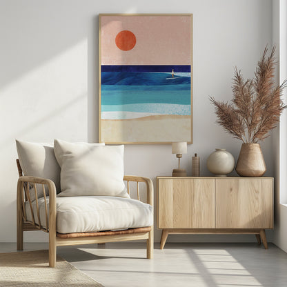 Surf Girl - Poster / Art Print - interiör