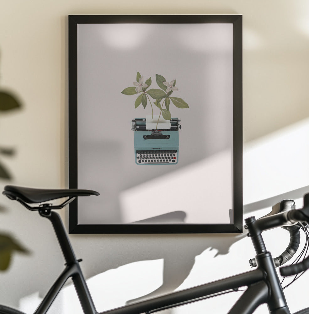 Botanical typewriter - Poster / Art Print - interiör