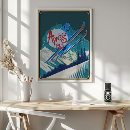 Winter Tourism: Vintage Ski Apres Ski Poster - Poster / Art Print - interiör