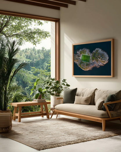 Football field on the edge of the world - Poster / Art Print - interiör