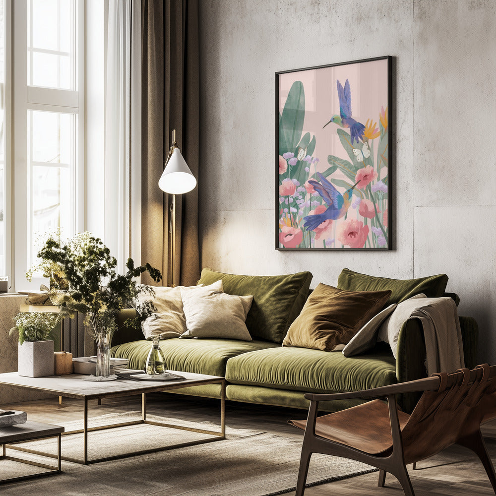 Hummingbirds - Poster / Art Print - interiör