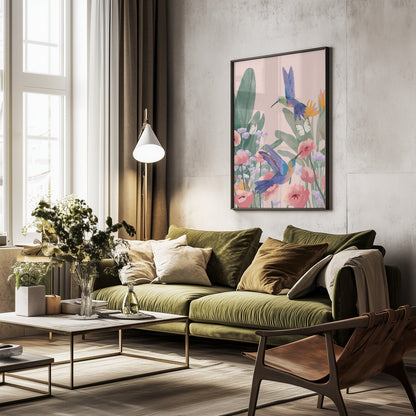 Hummingbirds - Poster / Art Print - interiör
