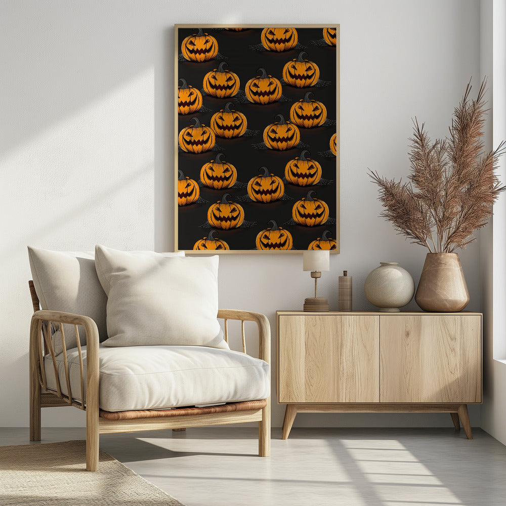 Halloween Jack-O-Lanterns - Poster / Art Print - interiör