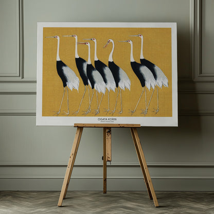 Japanese Red Crown Crane - Poster / Art Print - interiör