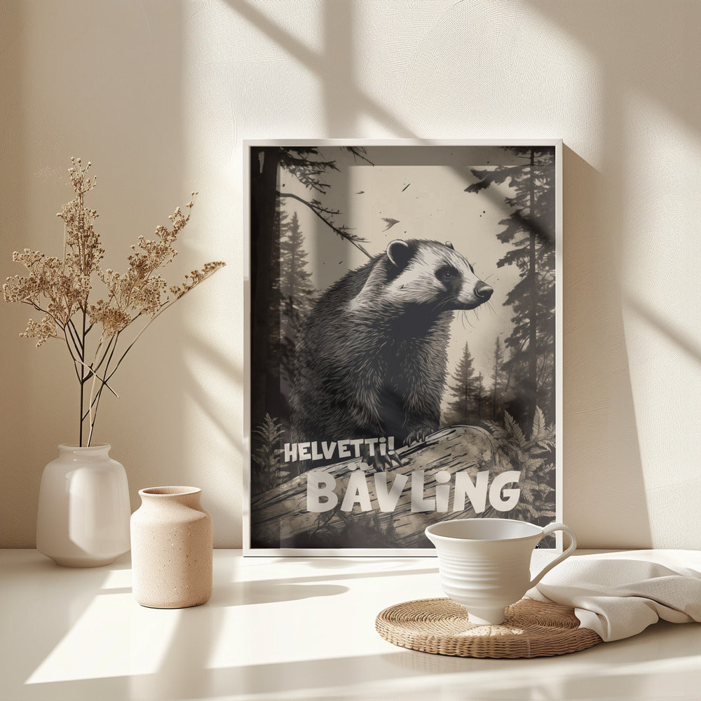Helvetti Bävling - Poster / Art Print - interiör