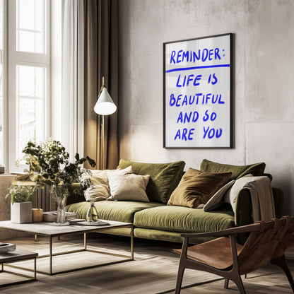 Reminder - Poster / Art Print - interiör
