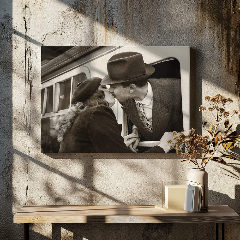The Goodbye Kiss - Poster / Art Print - interiör