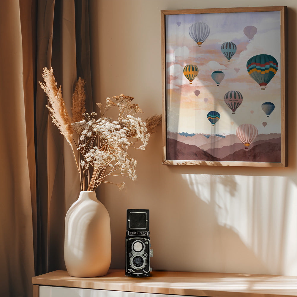 Airballoon Sky - Poster / Art Print - interiör