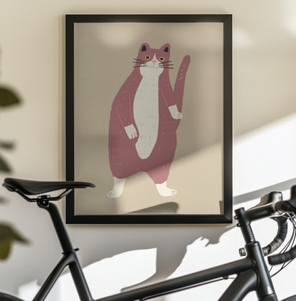 Brown and white cat - Poster / Art Print - interiör