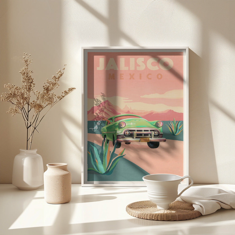 Jalisco Mexico Vintage Travel Poster - Poster / Art Print - interiör