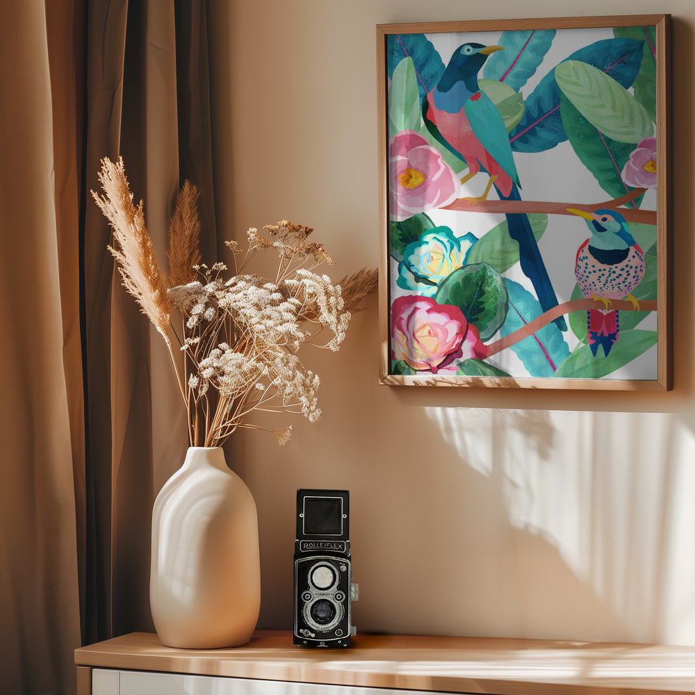 Birds of Spring - Poster / Art Print - interiör