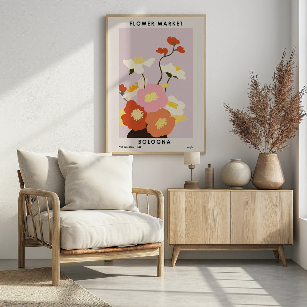 Flower Market. Bologna - Poster / Art Print - interiör