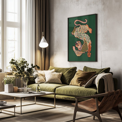 Asiantiger Green - Poster / Art Print - interiör