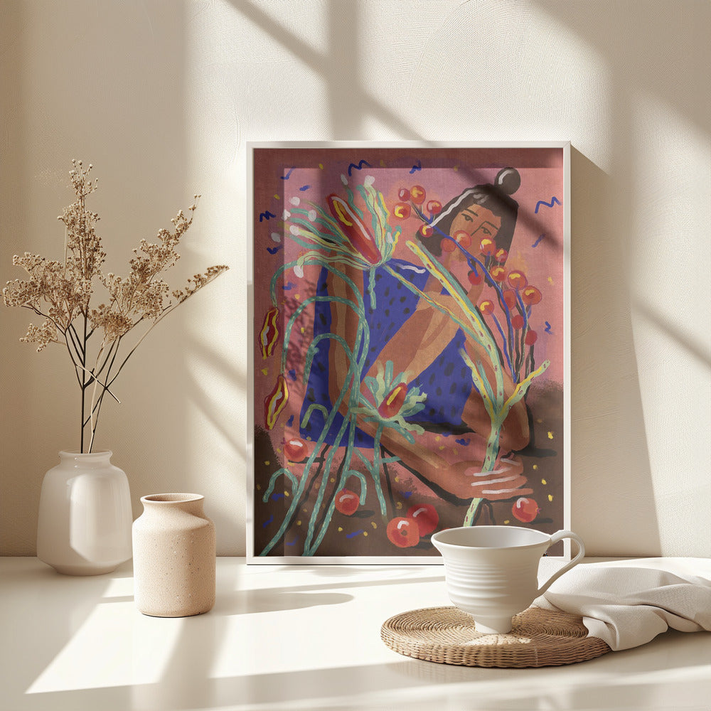 Pick a flower - Poster / Art Print - interiör