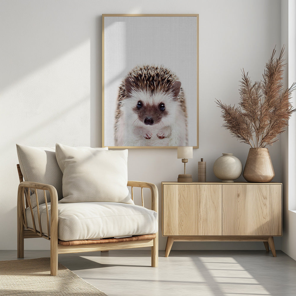 Peekaboo Hedgehog - Poster / Art Print - interiör