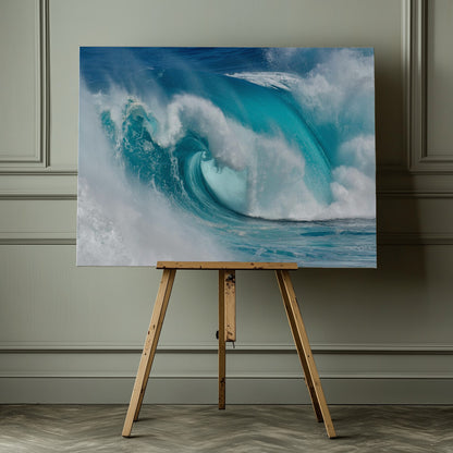 When the ocean turns into blue fire - Poster / Art Print - interiör