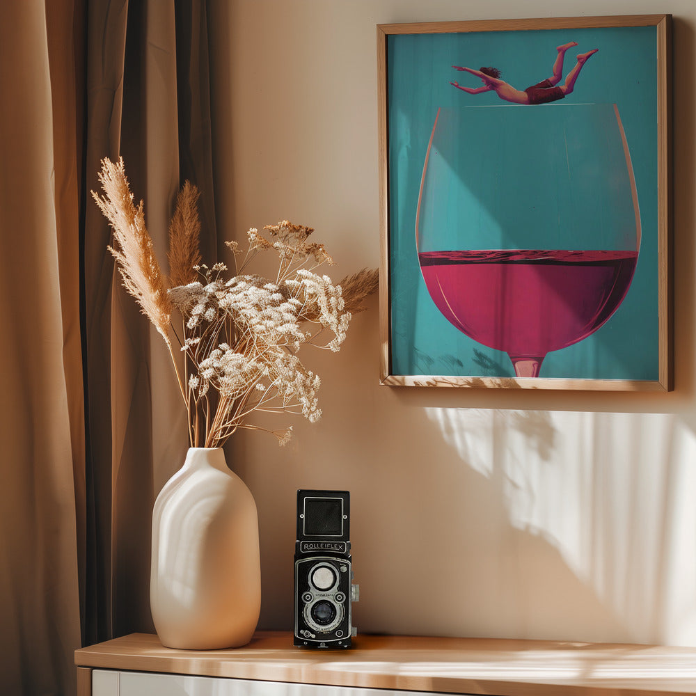 Wine Dive - Poster / Art Print - interiör