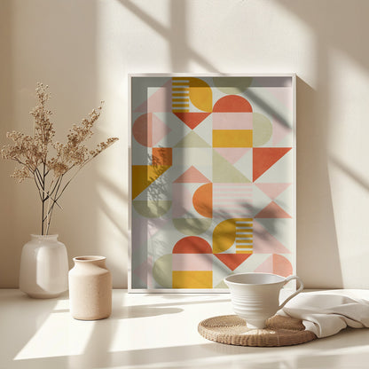 Bauhaus Fun Pastel - Poster / Art Print - interiör
