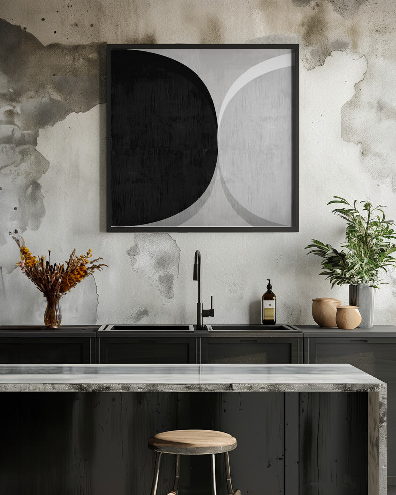 Modern Texture Circular 1 - Poster / Art Print - interiör