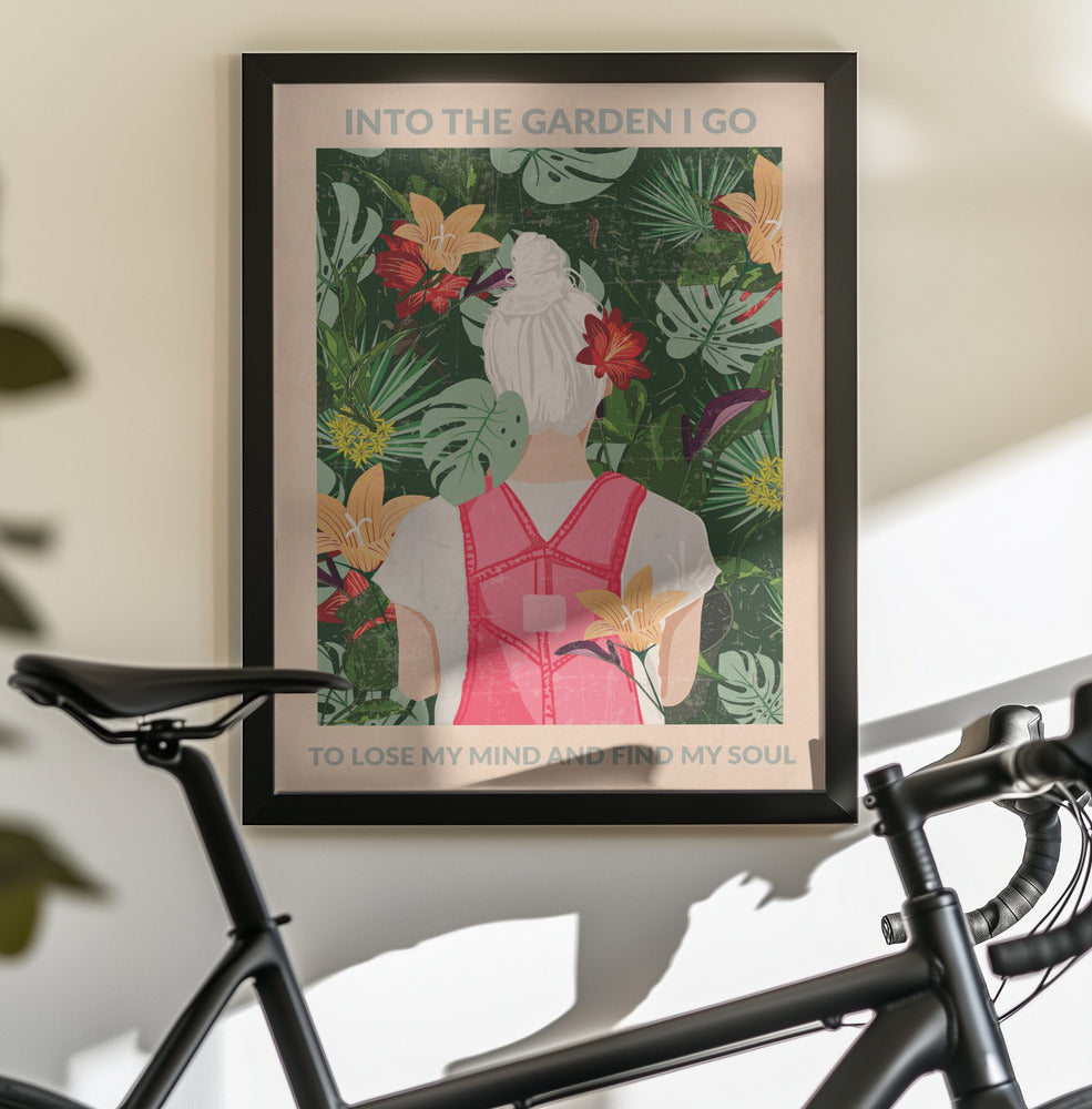 Into the Garden (grey) - Poster / Art Print - interiör